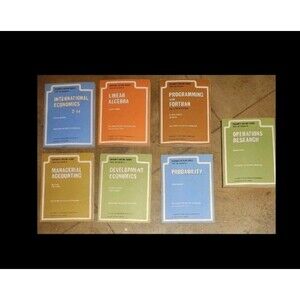 Schaum's Outline Series Econ Probability Accounting Ops Research 7 Workbooks Lot